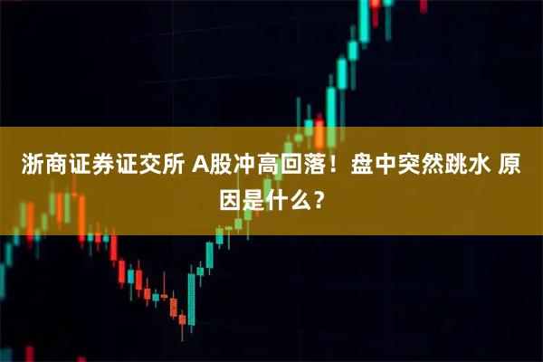 浙商证券证交所 A股冲高回落！盘中突然跳水 原因是什么？